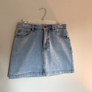 Denim mini skirt